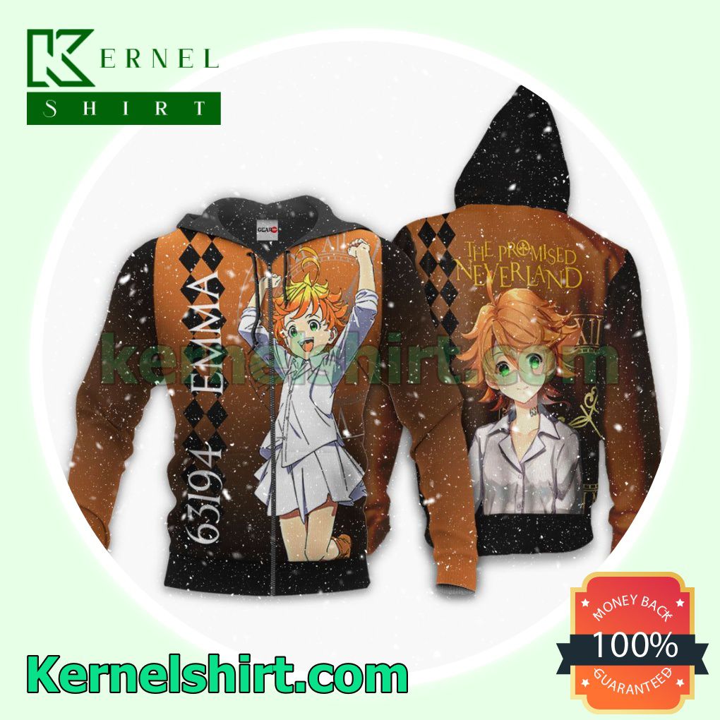 The Promised Neverland Emma Anime Fans Gift Hoodie Sweatshirt Button Down Shirts