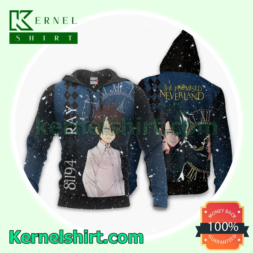 The Promised Neverland Ray Anime Fans Gift Hoodie Sweatshirt Button Down Shirts b