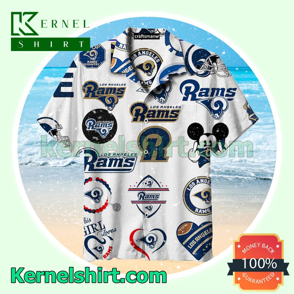 This Girl Loves Los Angeles Rams White Beach Shirt