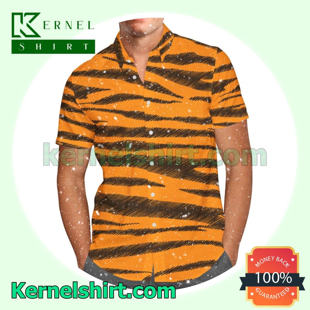 Tigger Stripes Inspired Winnie The Pooh Disney Aloha Beach Hawaiian Shirt