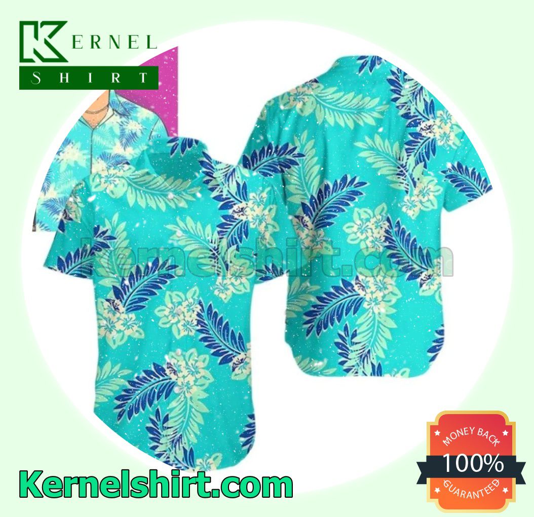Tommy Vercetti GTA Ver 2 Summer Turquoise Aloha Beach Hawaiian Shirt