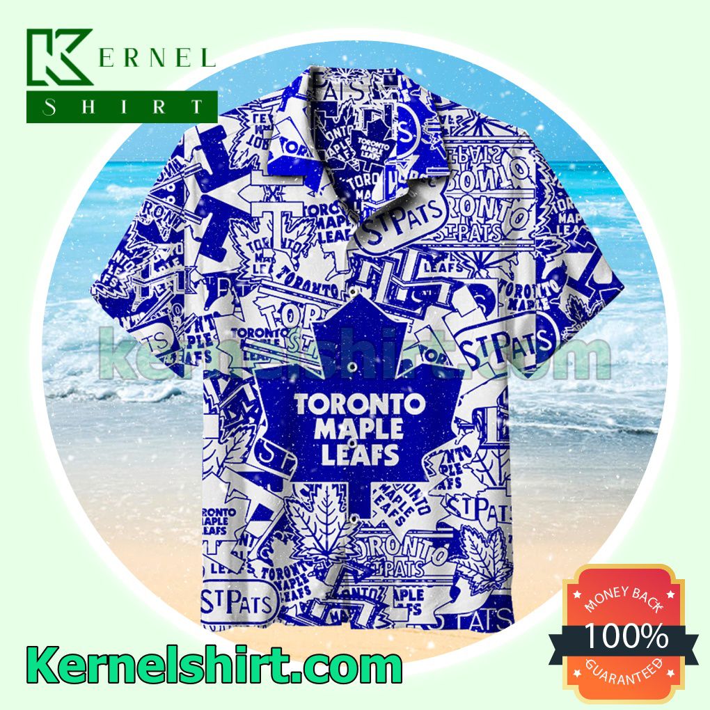 Toronto Maple Leaf 1970 Logo In The Middle Beach Shirt