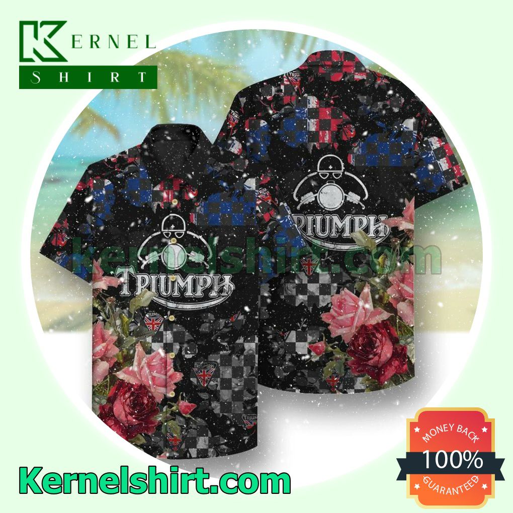 Triumph Floral Black Beach Shirt