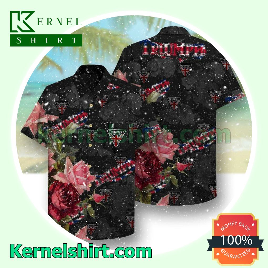 The cheapest Triumph Rose Garden Black Beach Shirt