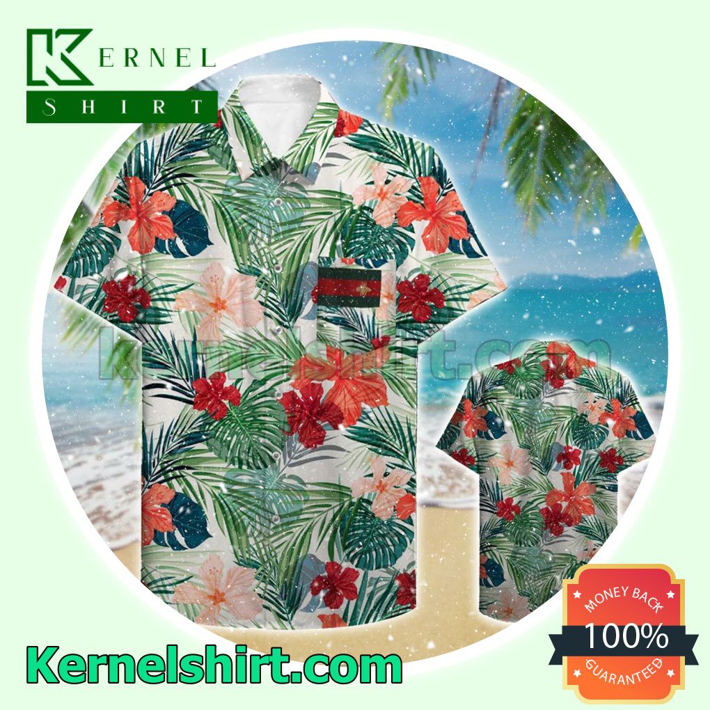 Tropical Flower Leaf Beach Shirt