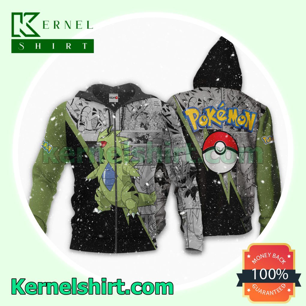 Tyranitar Anime Pokemon Mix Manga Fans Gift Hoodie Sweatshirt Button Down Shirts