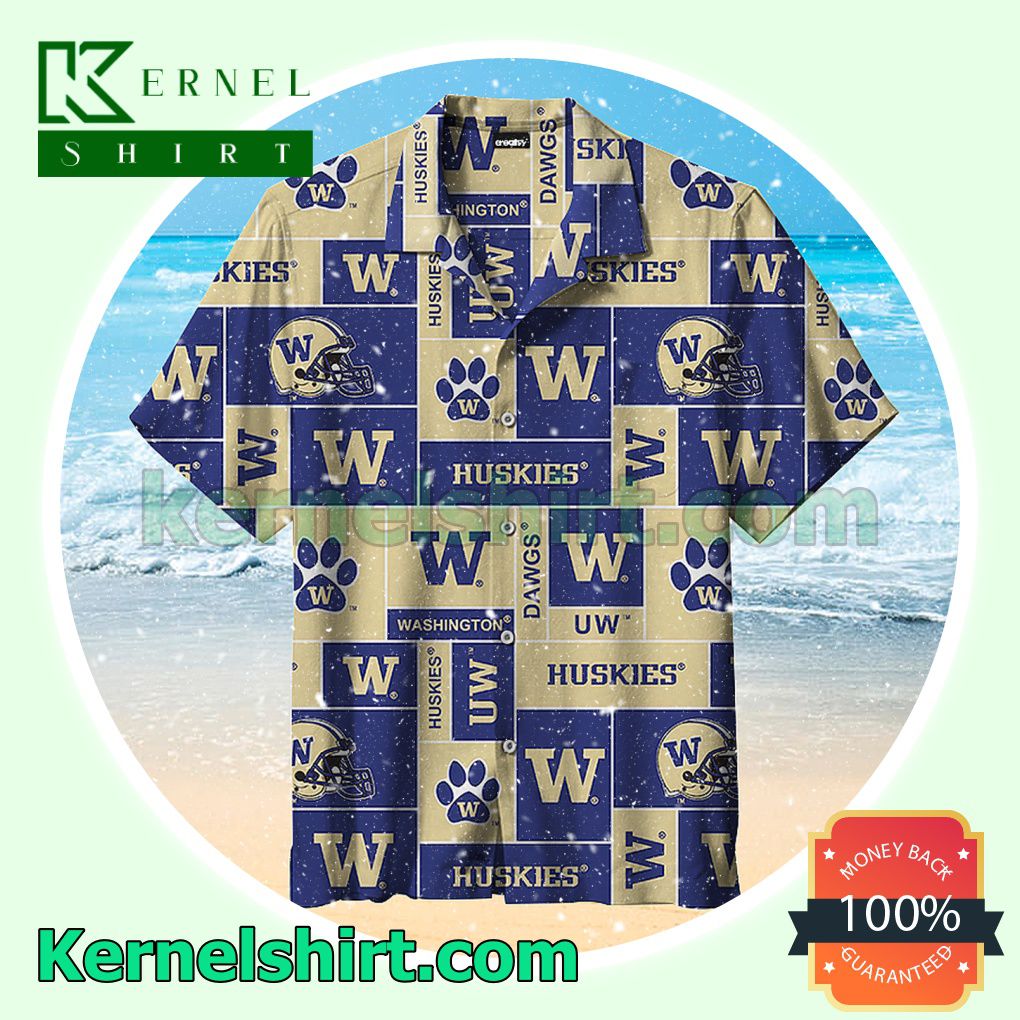 University Of Washington Vintage Squares Beach Shirt