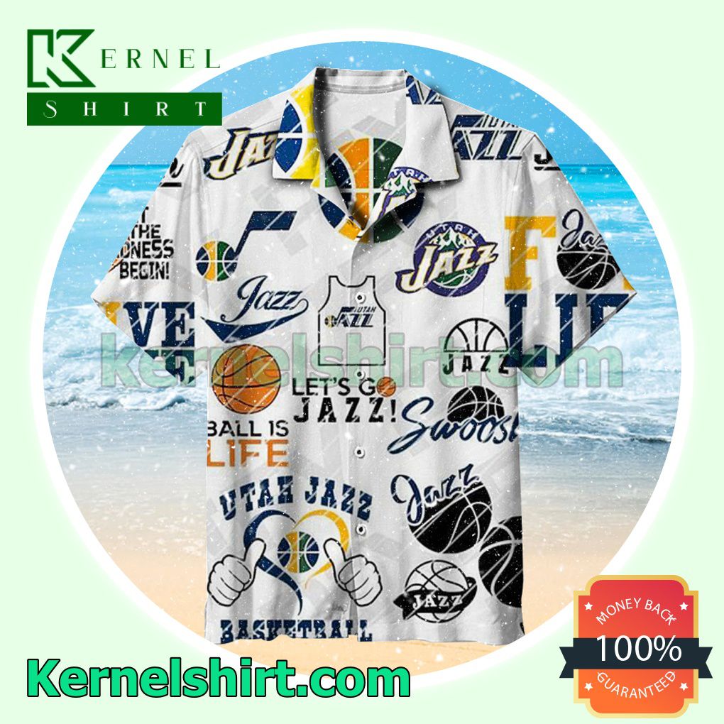 Utah Jazz Basketball Ball Is Life Beach Shirt