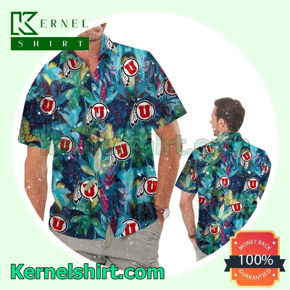 Utah Utes Floral Tropical Summer Hawaiian Shirt