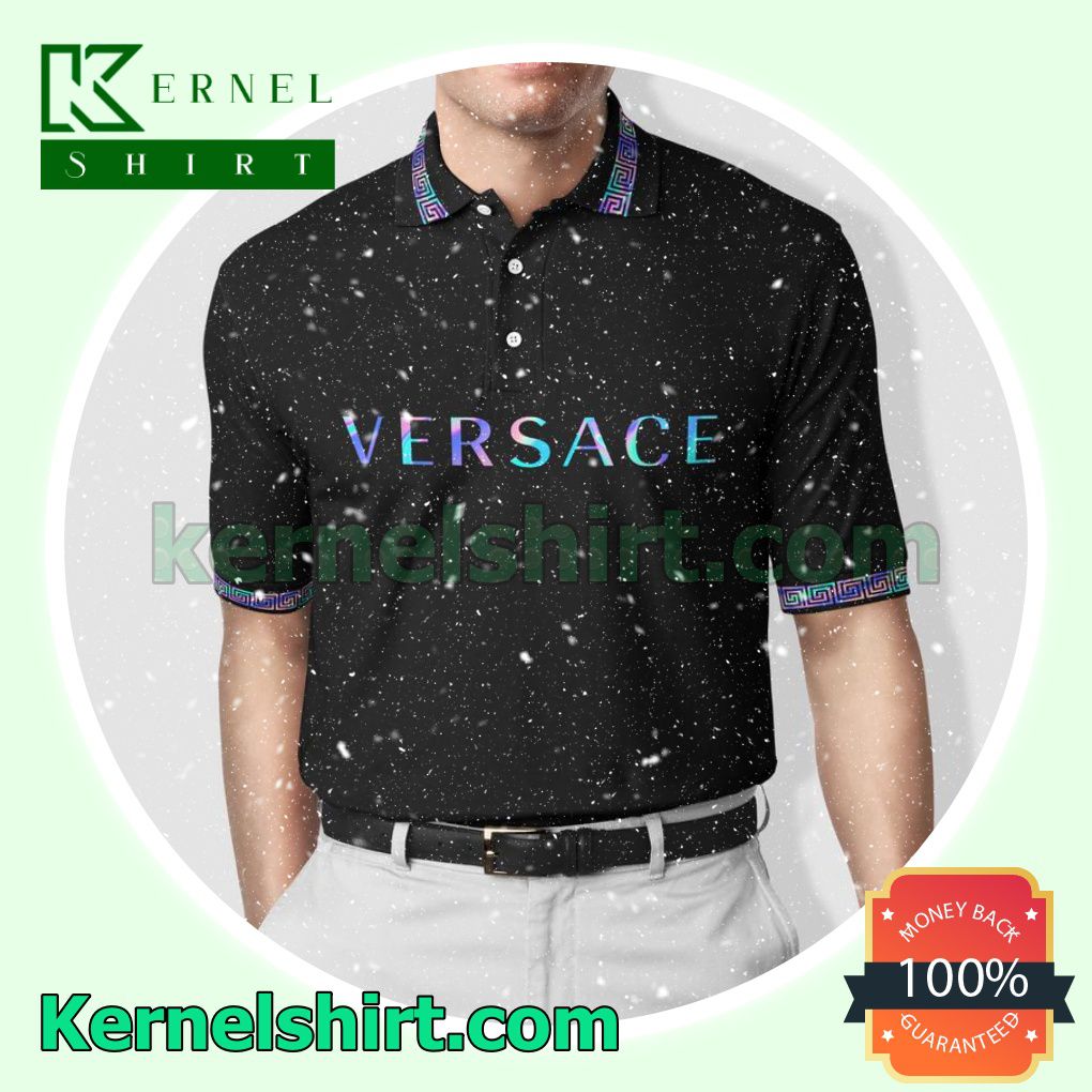 Versace Changing Color Black Golf Polo
