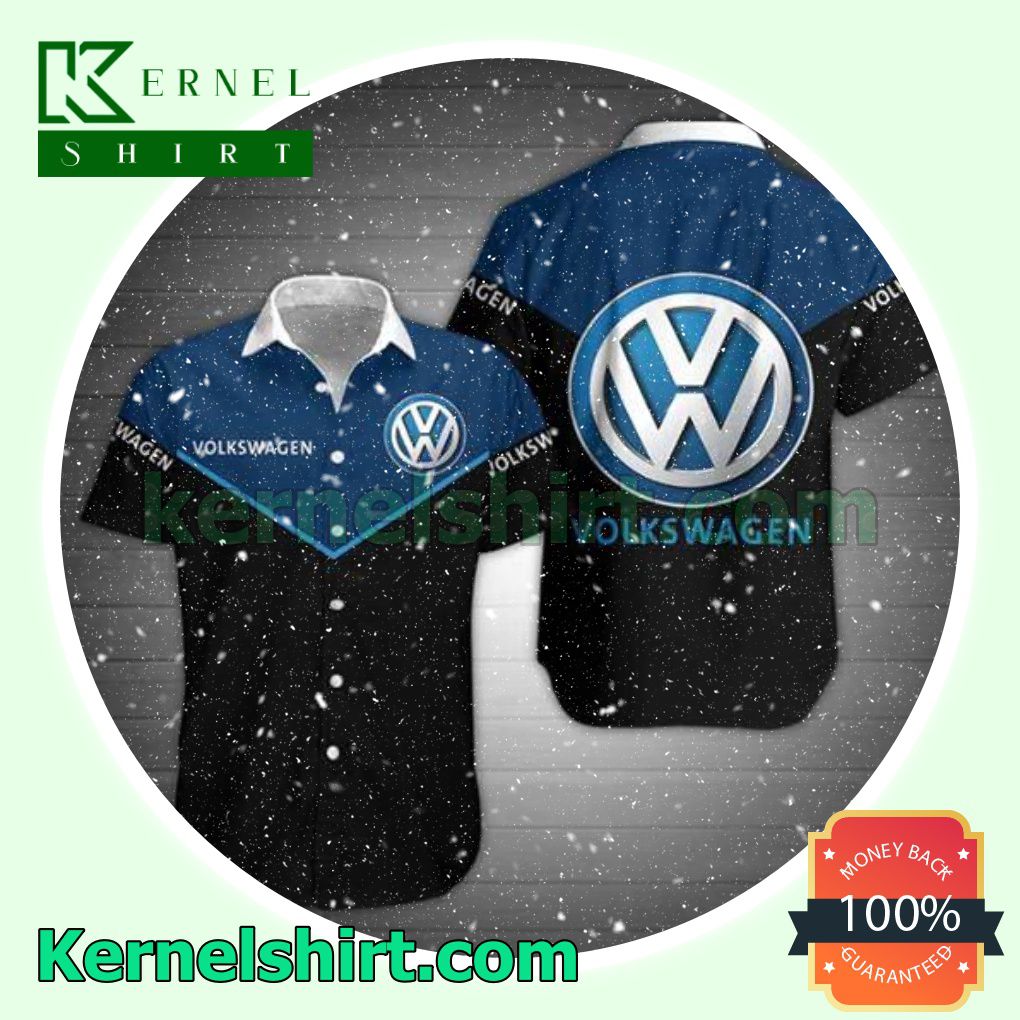 Volkswagen Logo Navy And Black Beach Shirt