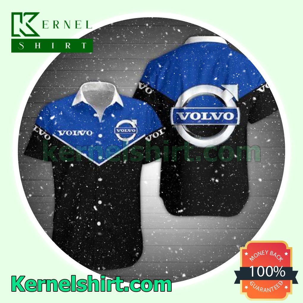 Volvo Logo Blue And Black Beach Shirt