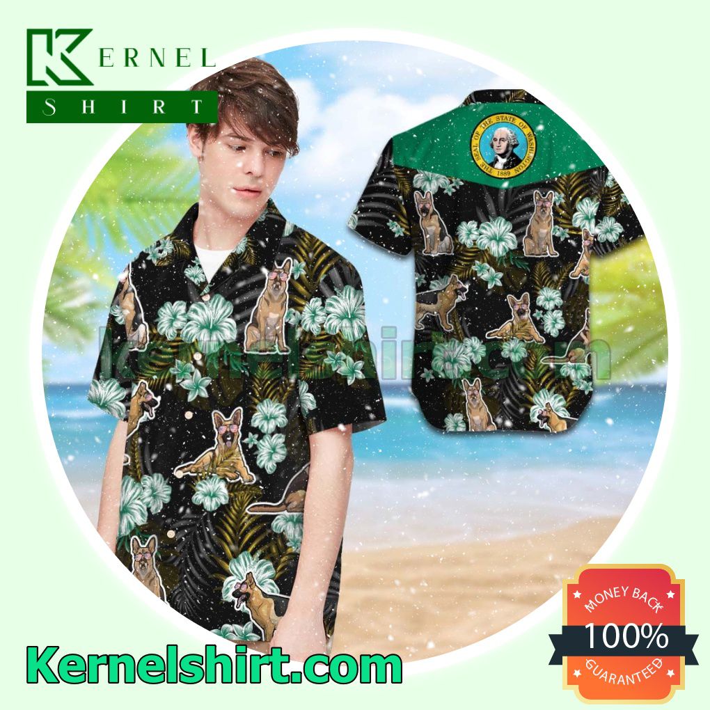 Washington German Shepherd Summer Hawaiian Shirt