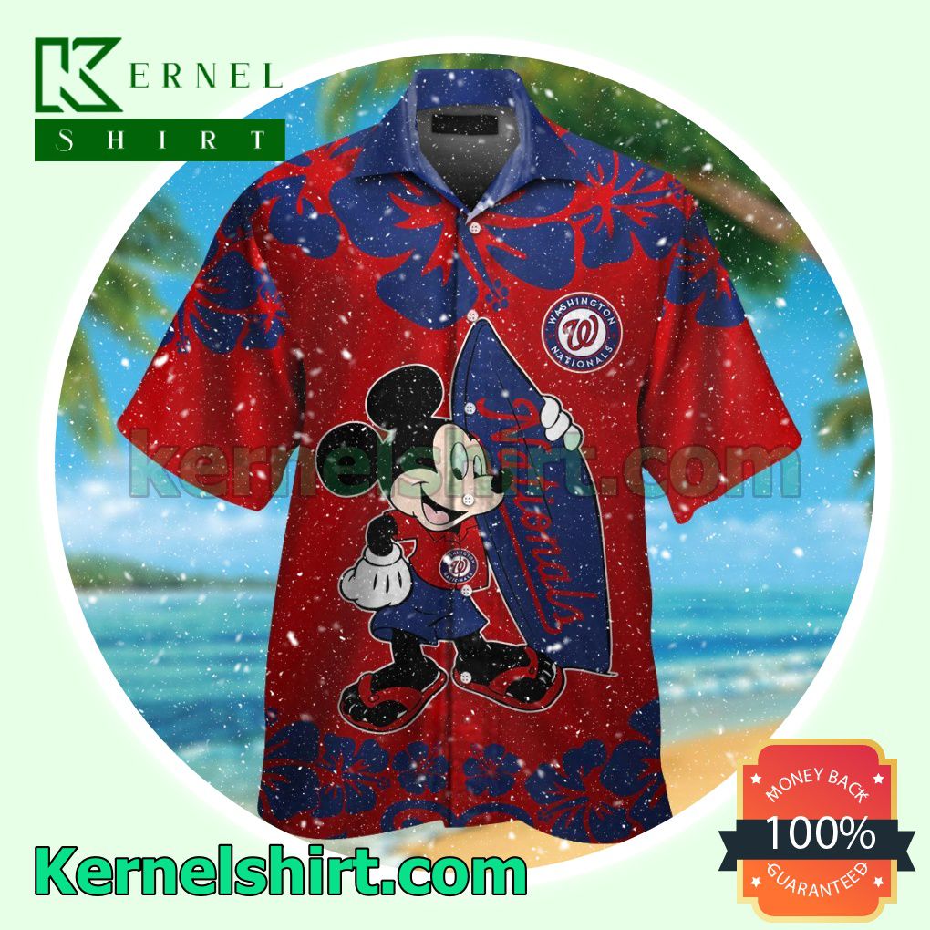 Washington Nationals Mickey Mouse Summer Hawaiian Shirt