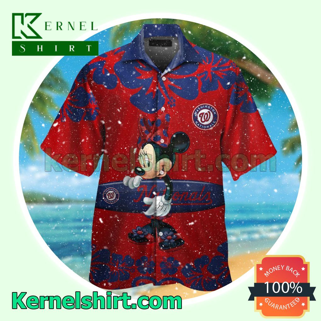 Washington Nationals Minnie Mouse Summer Hawaiian Shirt