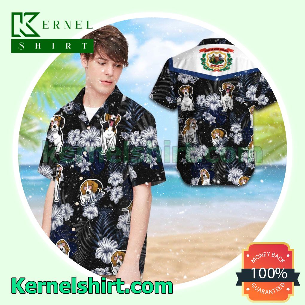 West Virginia Beagle Summer Hawaiian Shirt