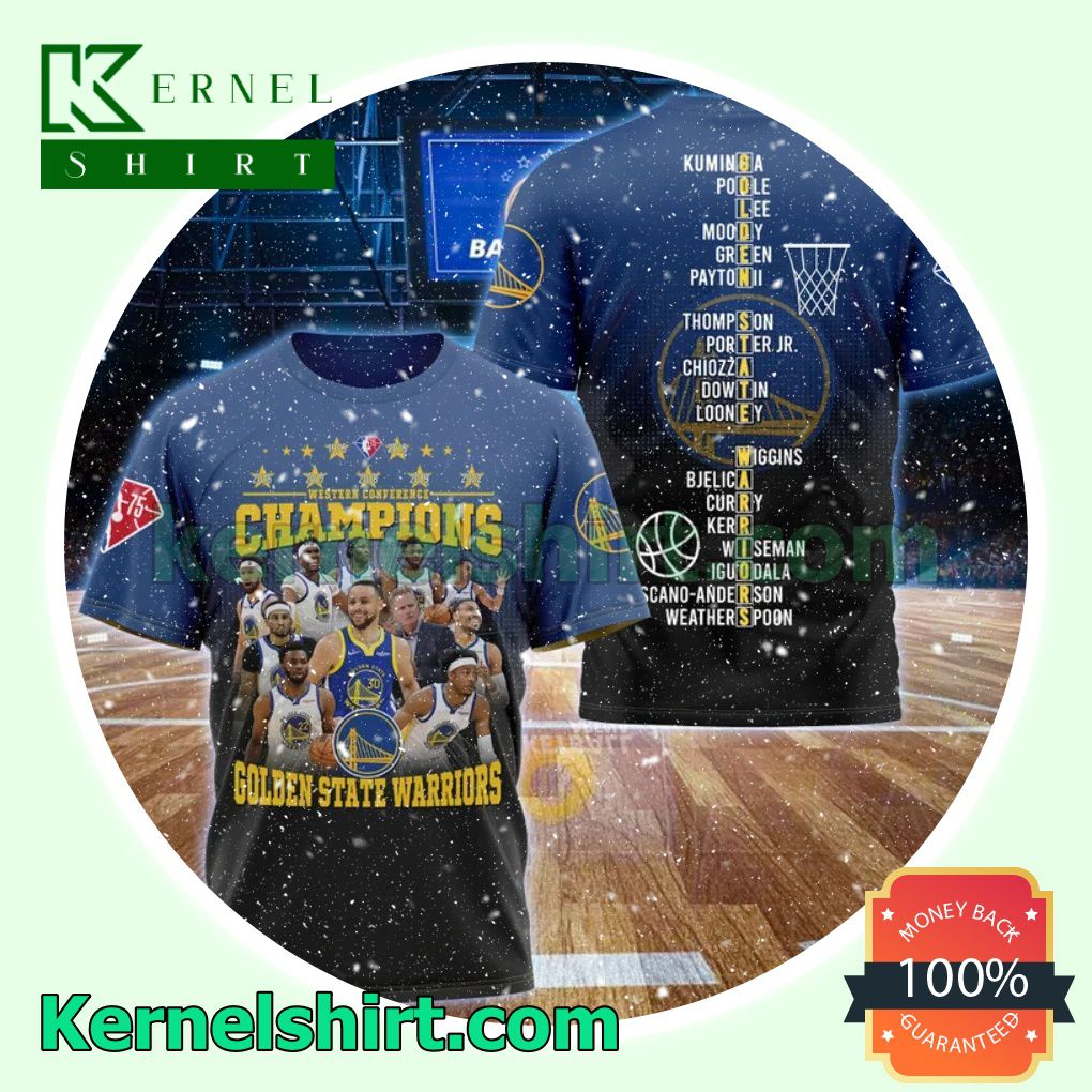 Western Conference Champions Golden State Warriors Custom Shirts, Crewneck Sweatshirts