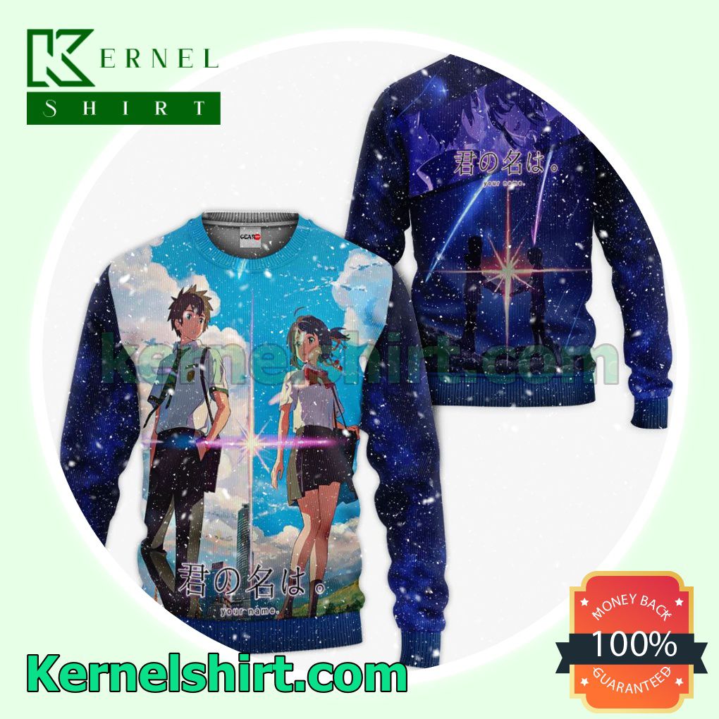 Your Name Anime Kimi no Na wa Fans Gift Hoodie Sweatshirt Button Down Shirts a