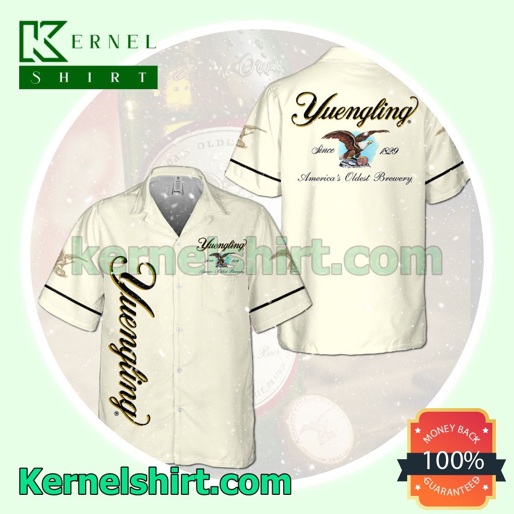 Yuengling White Aloha Beach Hawaiian Shirt