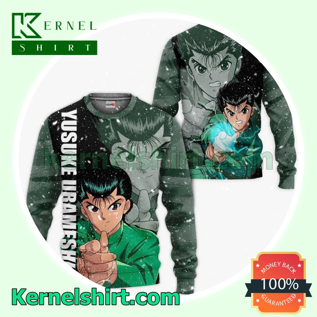 Yusuke Urameshi Yu Yu Hakusho Anime Fans Gift Hoodie Sweatshirt Button Down Shirts a
