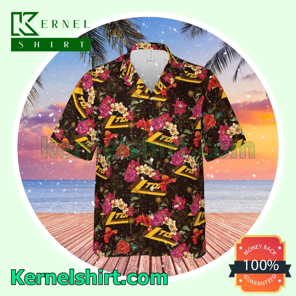 ZZ Top Rock Band Floral Pattern Aloha Beach Hawaiian Shirt