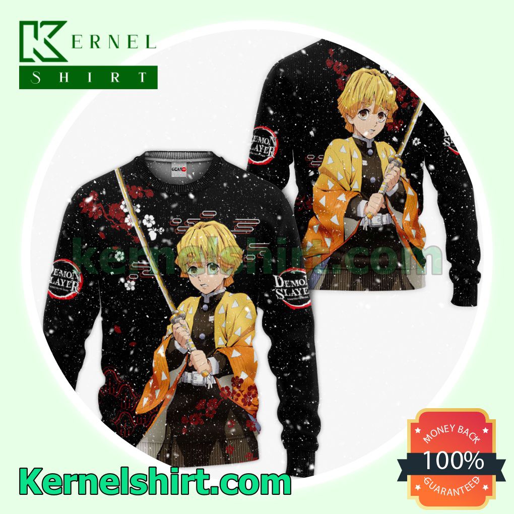 Zenitsu Demon Slayer Anime Japan Style Fans Gift Hoodie Sweatshirt Button Down Shirts a