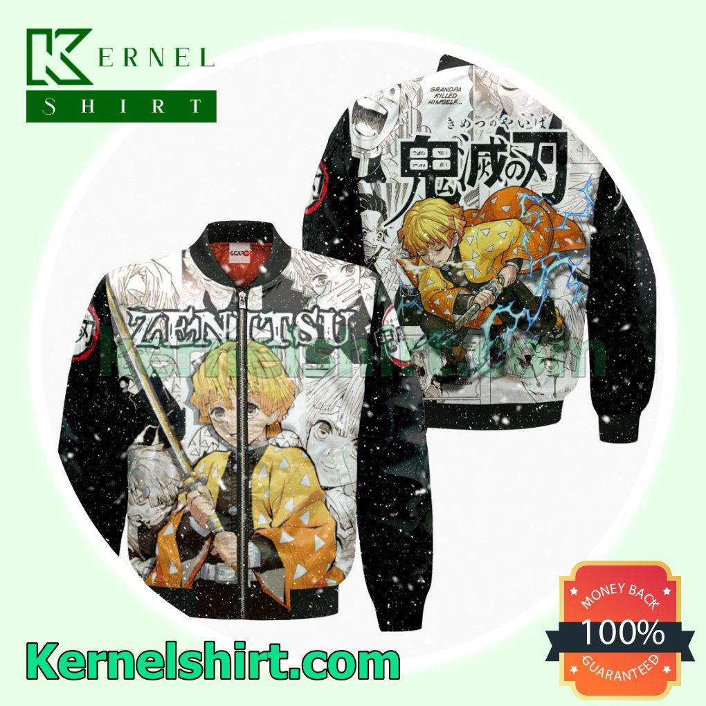 Zenitsu Demon Slayer Anime Manga Fans Gift Hoodie Sweatshirt Button Down Shirts c