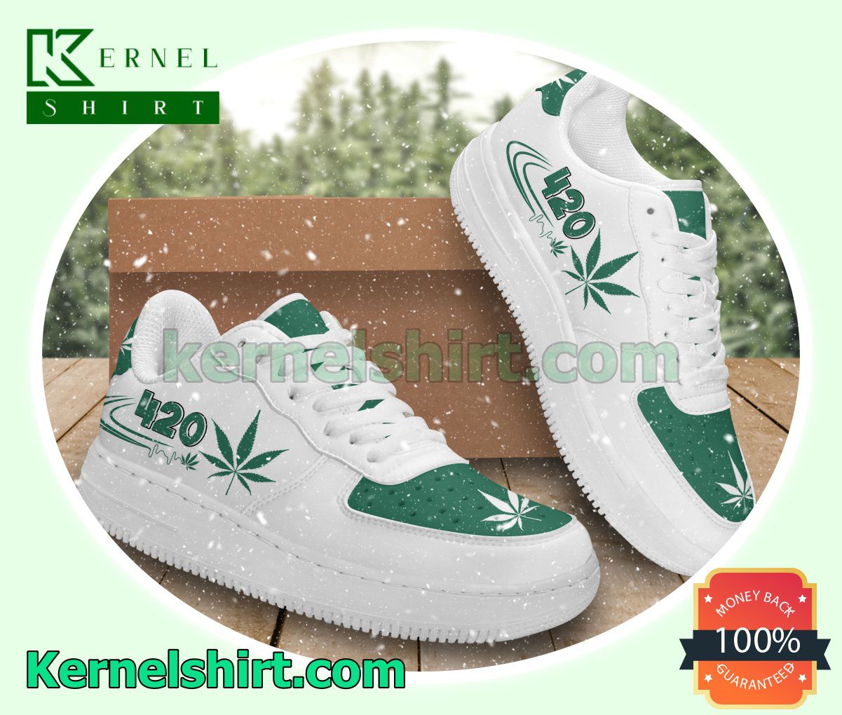 420 Smoking Cannabis Weed Nike Womens Air Force 1 Shoes