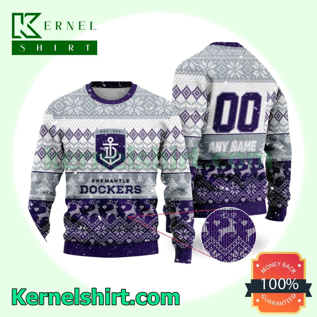 AFL Fremantle Dockers Ugly Sweater Holiday Knit Pullover