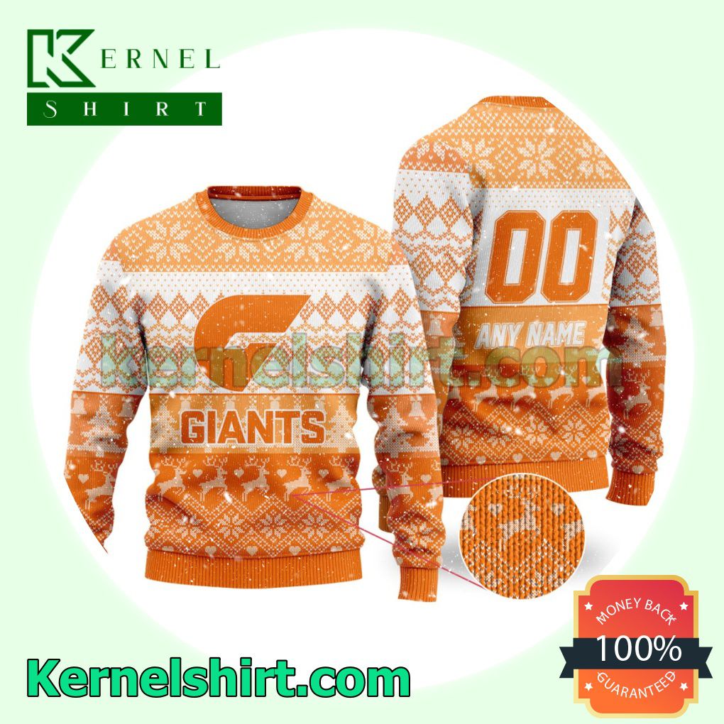 AFL Greater Western Sydney Giants Ugly Sweater Holiday Knit Pullover