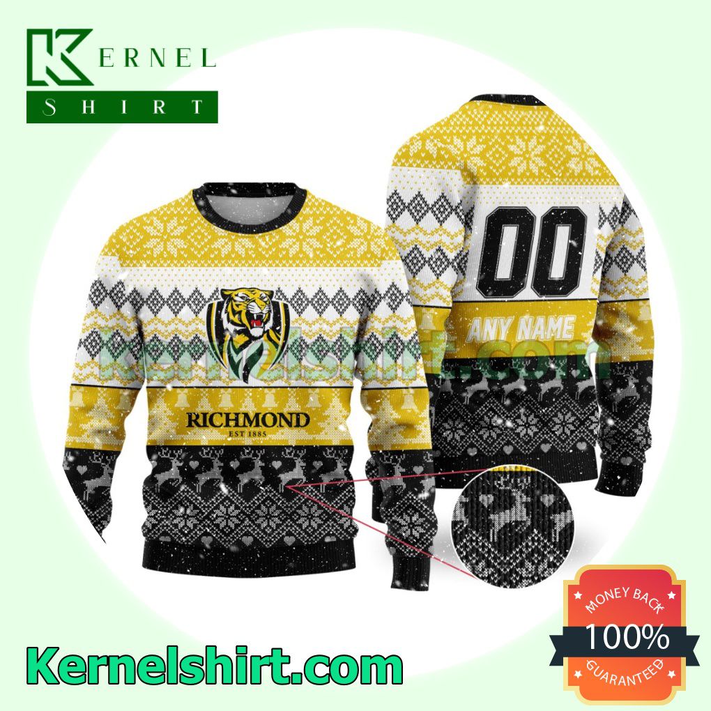AFL Richmond Tigers Ugly Sweater Holiday Knit Pullover