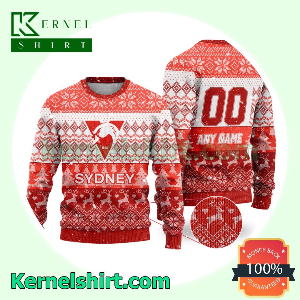 AFL Sydney Swans Ugly Sweater Holiday Knit Pullover