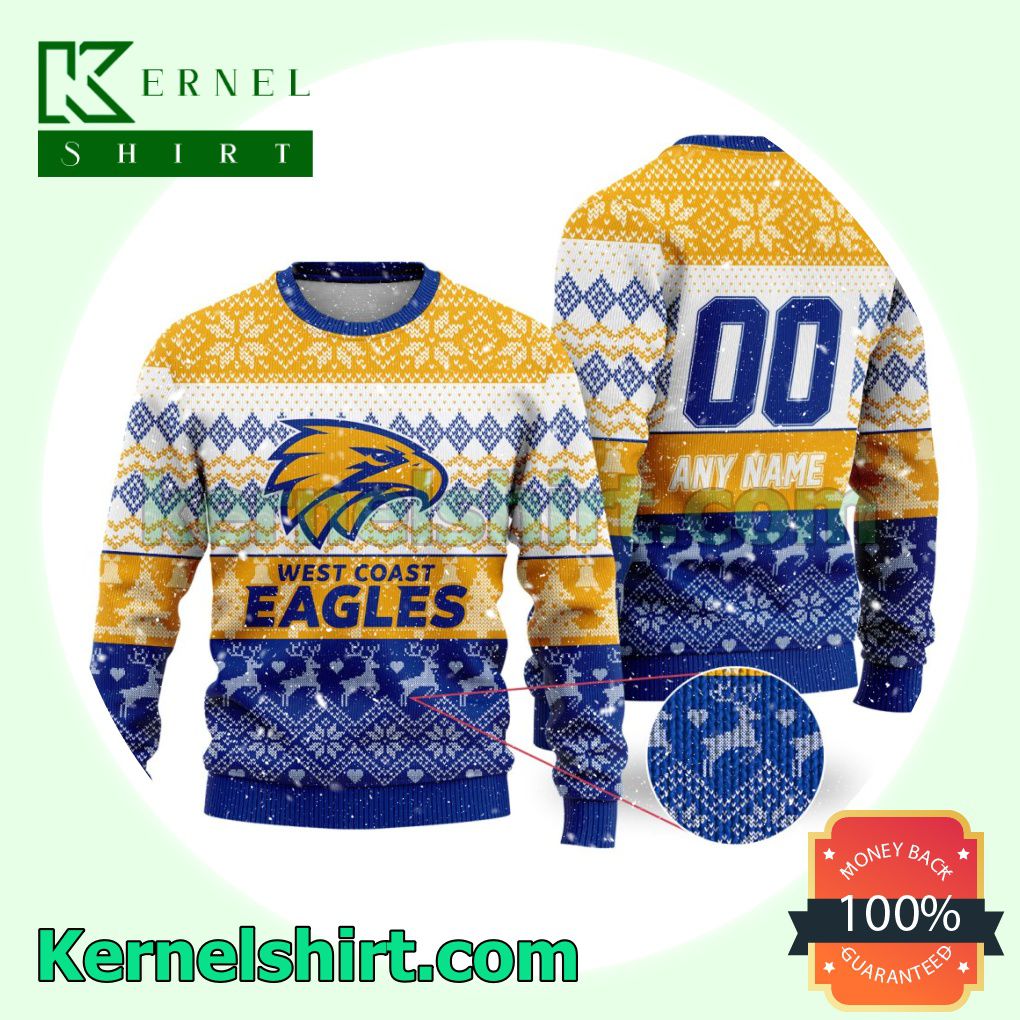 AFL West Coast Eagles Ugly Sweater Holiday Knit Pullover