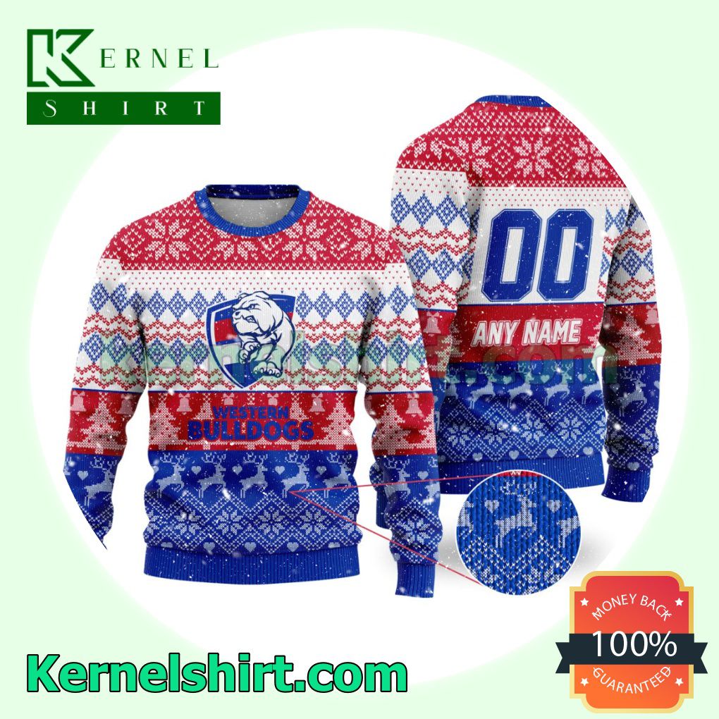 AFL Western Bulldogs Ugly Sweater Holiday Knit Pullover