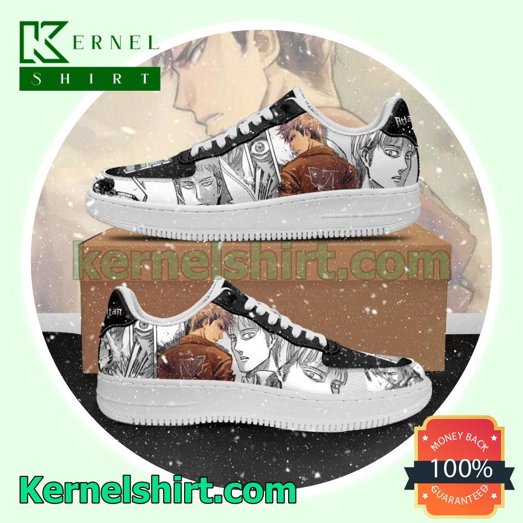 AOT Jean Attack On Titan Anime Mixed Manga Mens Womens Air Force 1 Shoes