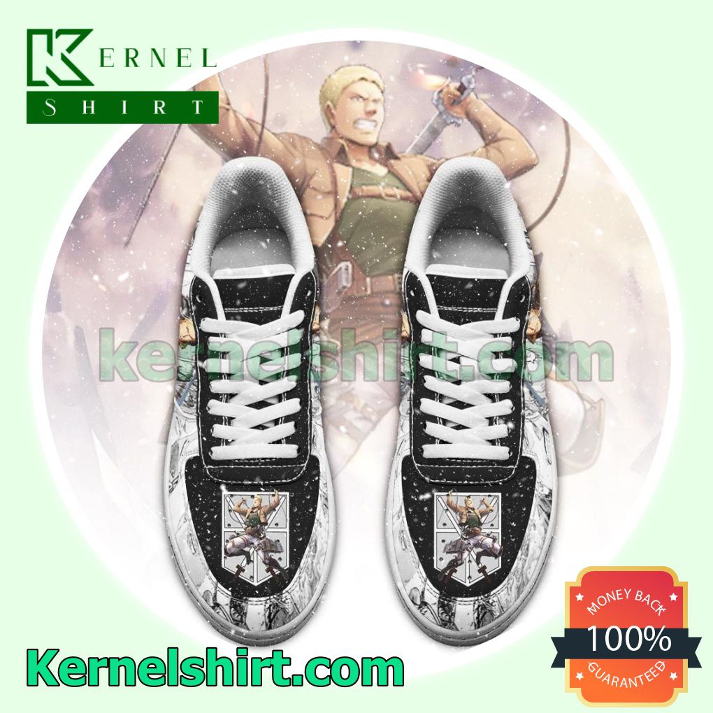 AOT Reiner Attack On Titan Anime Manga Mens Womens Air Force 1 Shoes a
