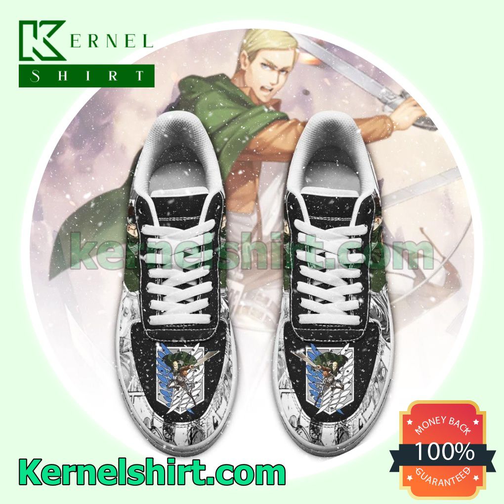 AOT Scout Erwin Attack On Titan Anime Mixed Manga Mens Womens Air Force 1 Shoes a