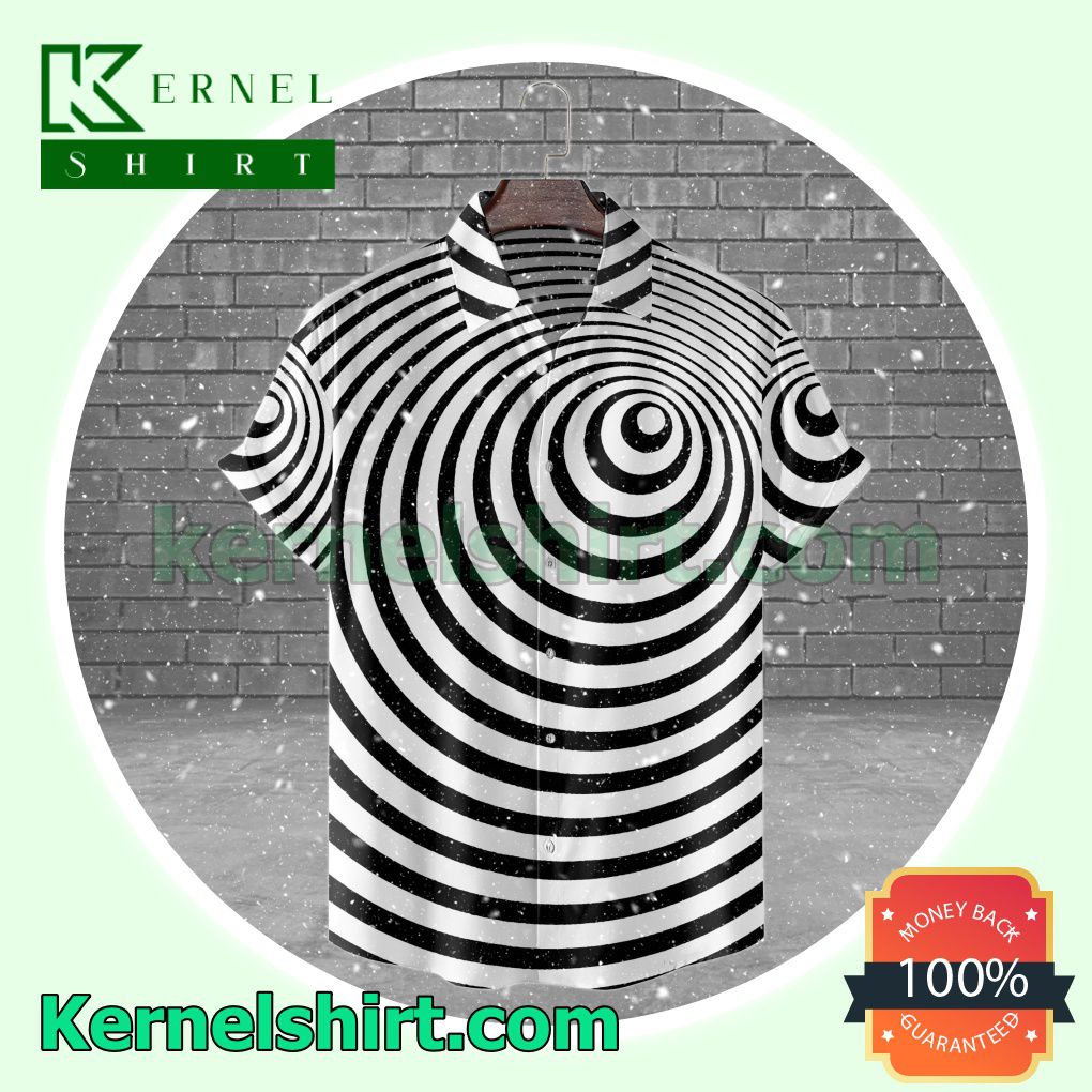 Abstract Black And White Spiral Halloween Costume Shirt