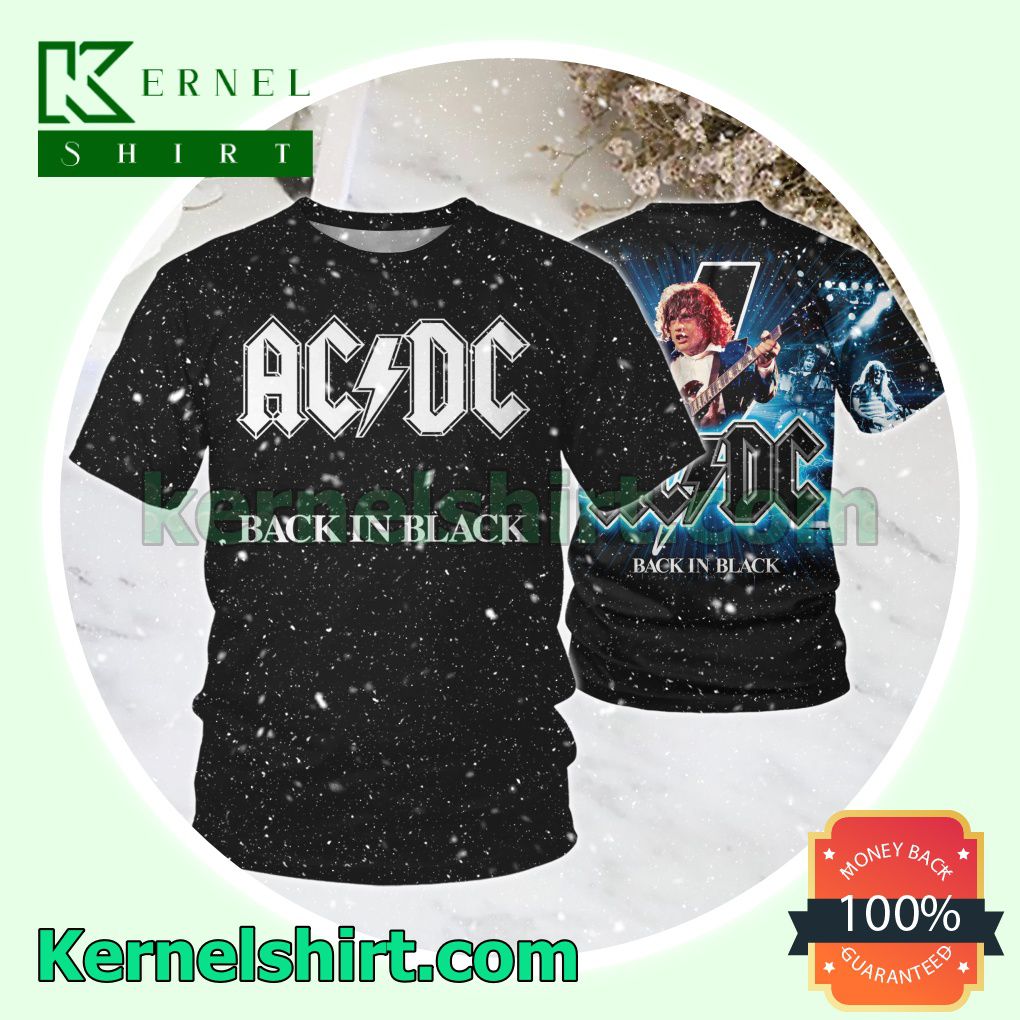 Ac Dc Dirty Back In Black Album Cover Crewneck T-shirt