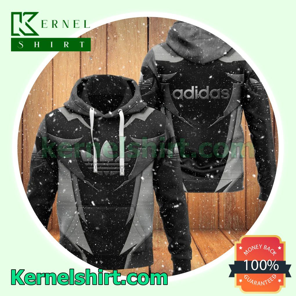 Adidas Luxury Brand Style Armor Pullover Hoodie, Sweatpant a
