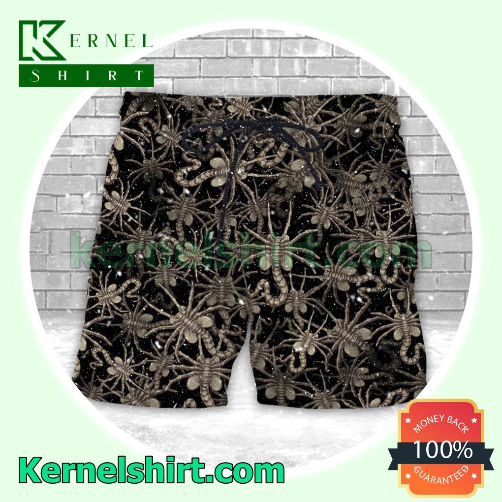 Absolutely Love Alien Facehugger Full Print Mens Shorts