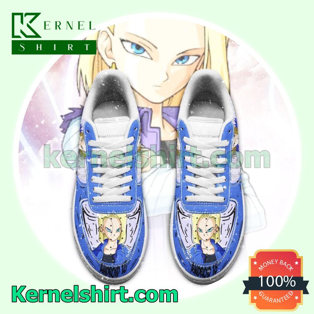 Android 18 Dragon Ball Anime Mens Womens Air Force 1 Shoes a
