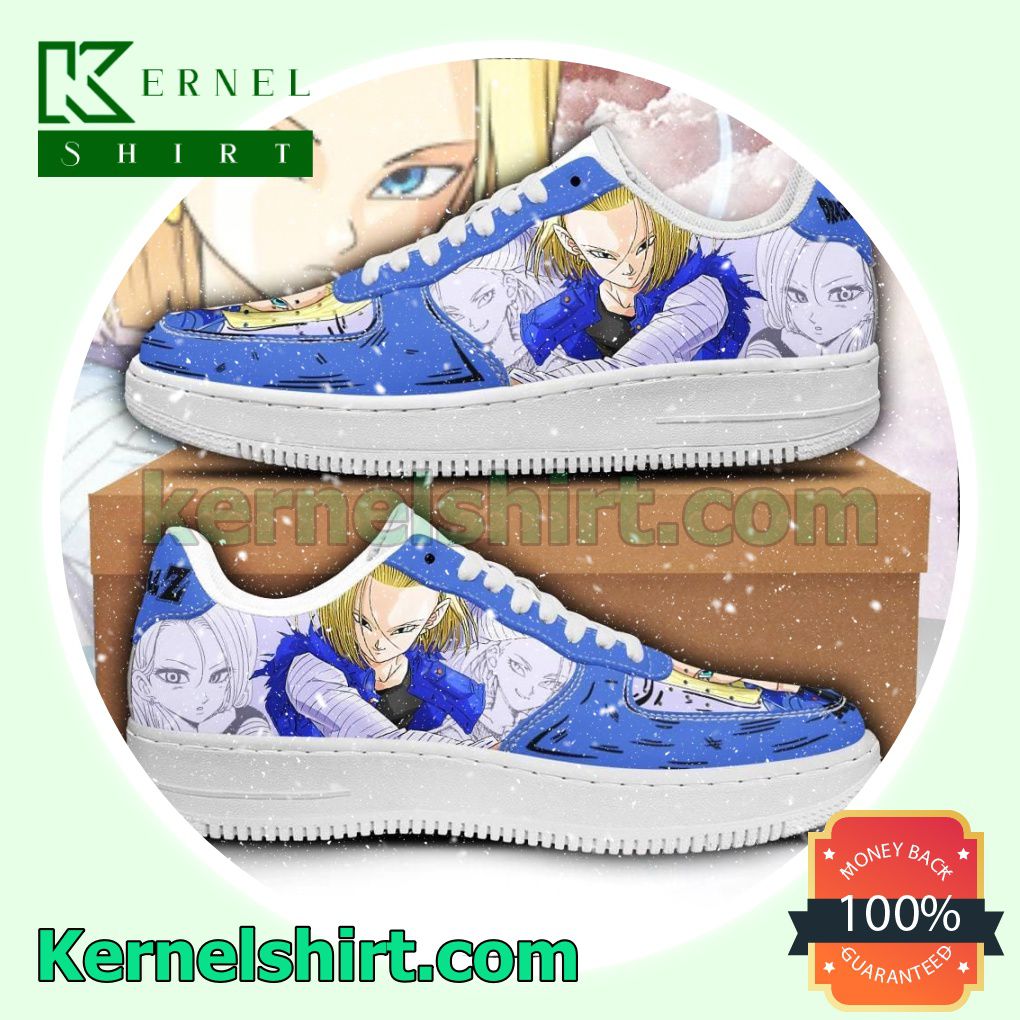 Android 18 Dragon Ball Anime Mens Womens Air Force 1 Shoes