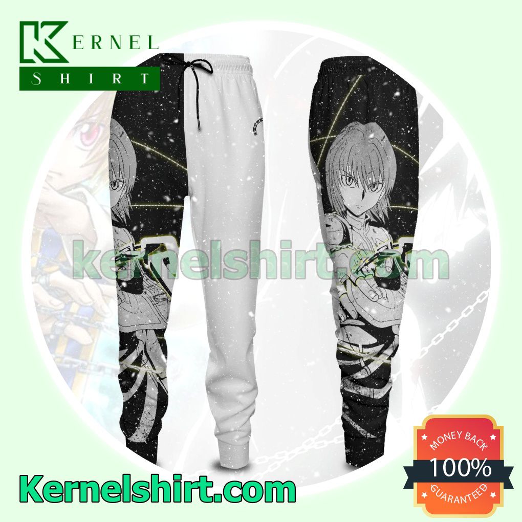 Anime Hunter X Hunter Kurapika Black And White Sweat Pants a