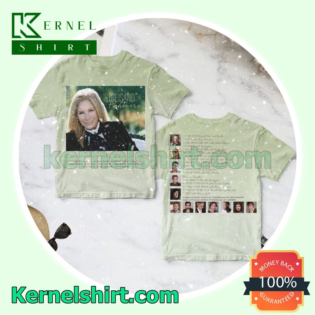 Barbra Streisand Partners Album Cover Crewneck T-shirt