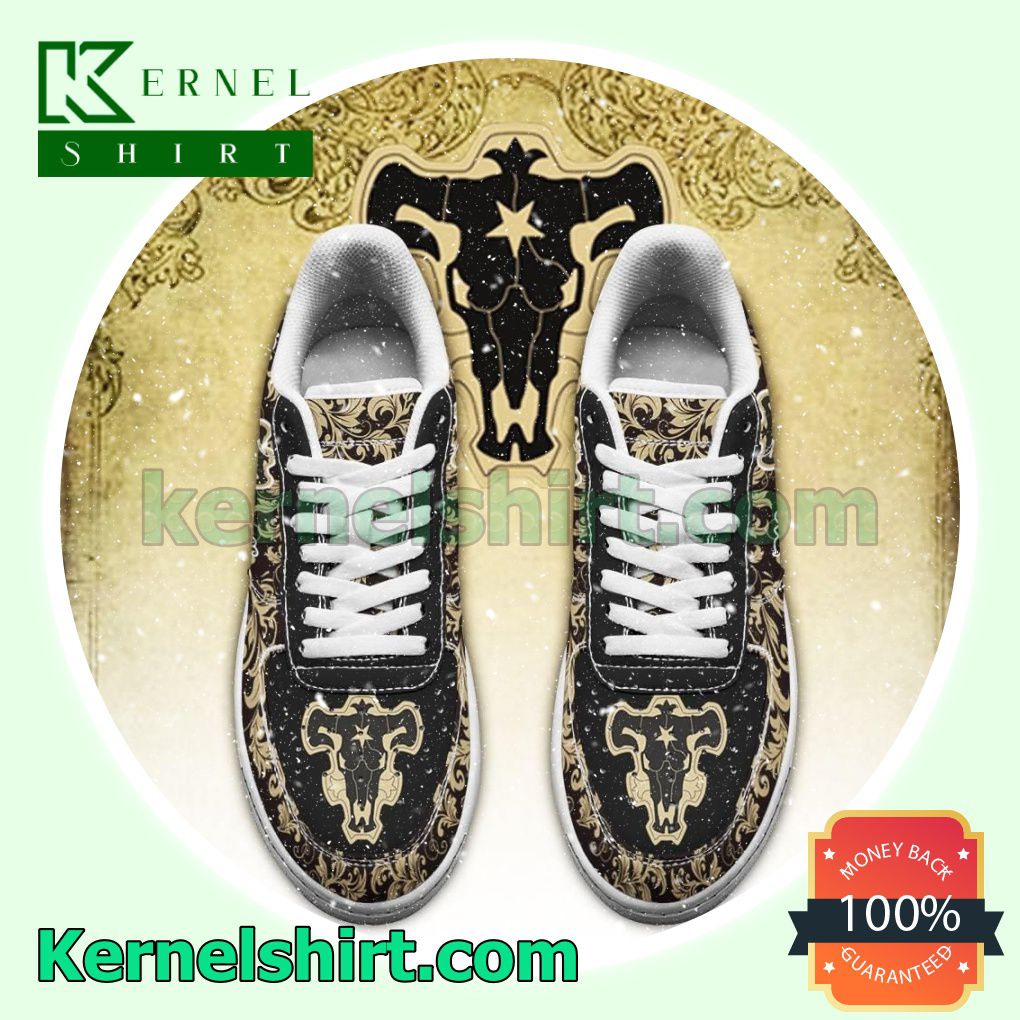 Black Clover Magic Knights Squad Black Bull Anime Mens Womens Air Force 1 Shoes a