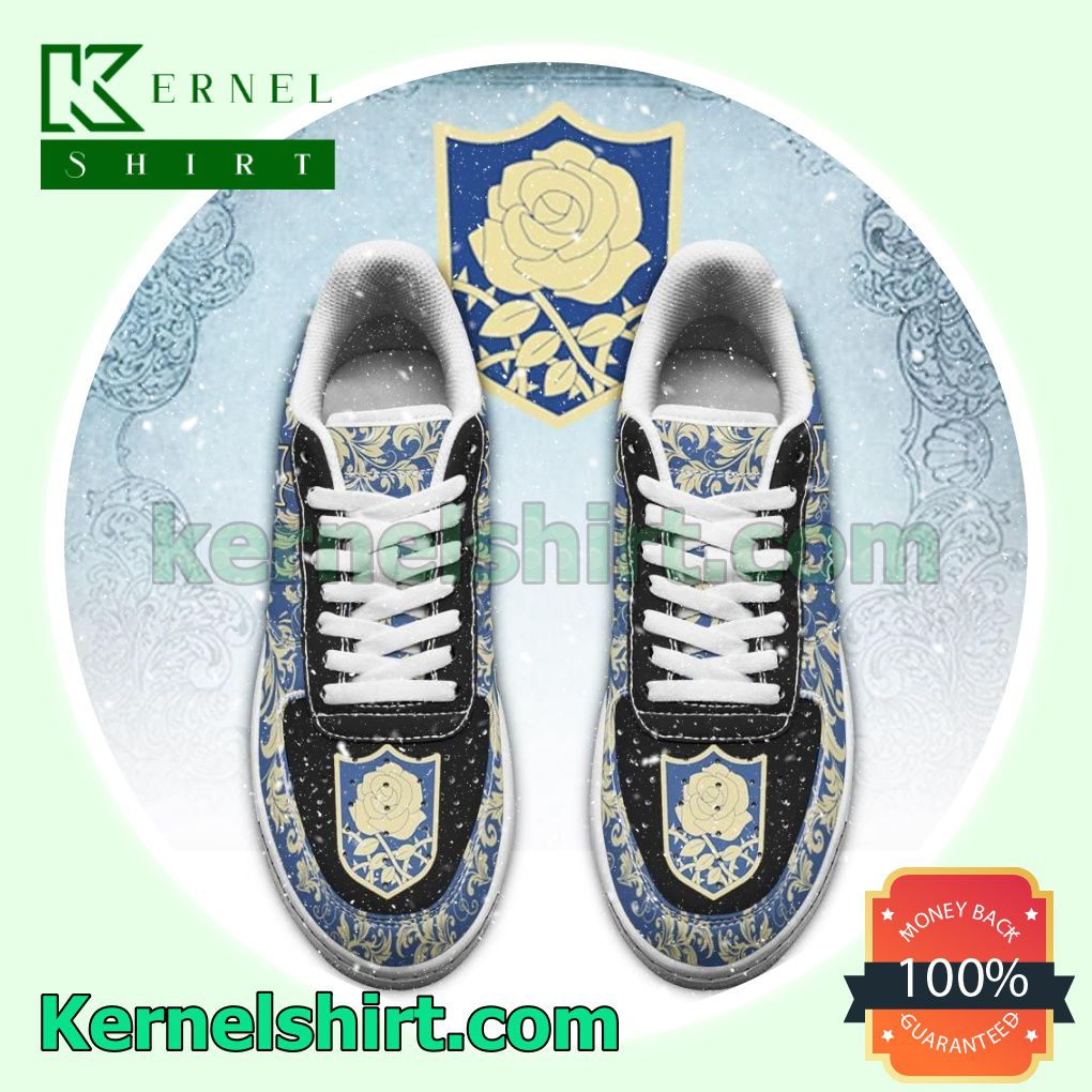 Black Clover Magic Knights Squad Blue Rose Anime Mens Womens Air Force 1 Shoes a