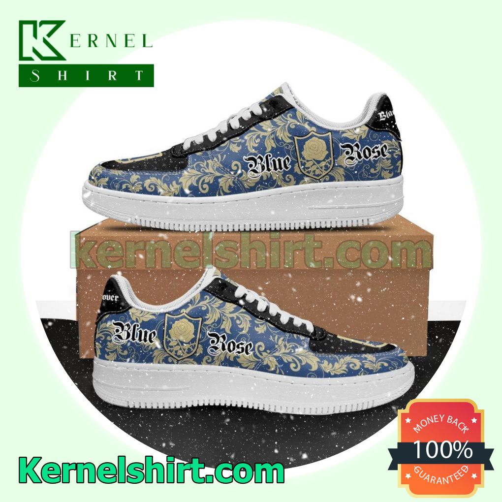 Black Clover Magic Knights Squad Blue Rose Anime Mens Womens Air Force 1 Shoes