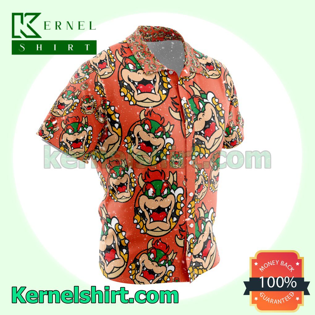 Bowser Super Mario Button-Down Shirts a