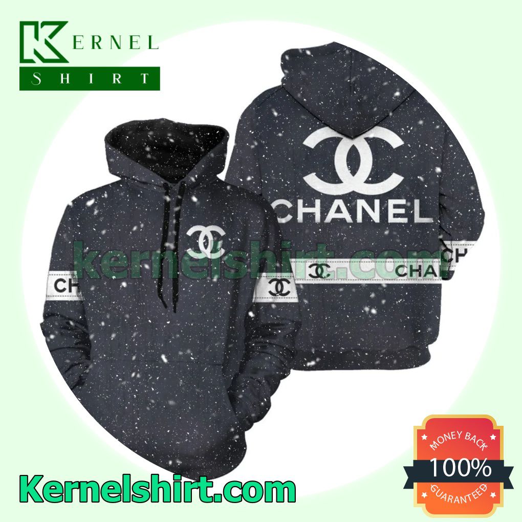 Chanel Luxury Brand Vintage Navy Mens Hoodie